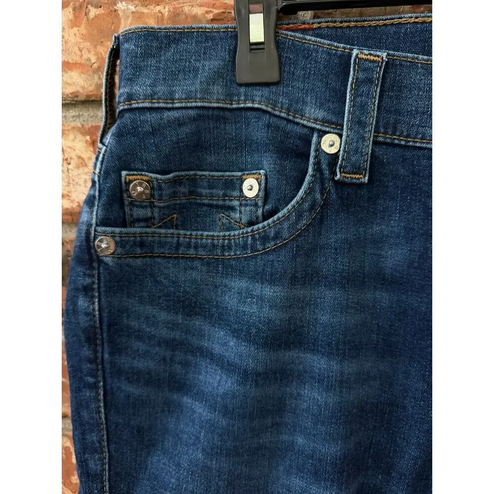 True Religion Rocco Mens Jeans Size 33 Relaxed Skinny Dark Wash Casual